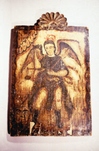 Painted tabet depicting an angel