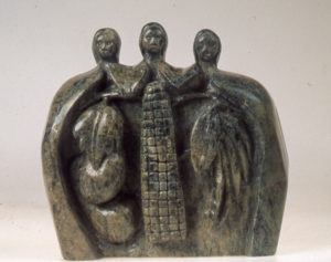 Statue depicting three interconnected women
