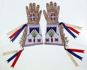 Pair of ornate embroidered gloves