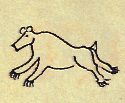 Line drawing of a bear